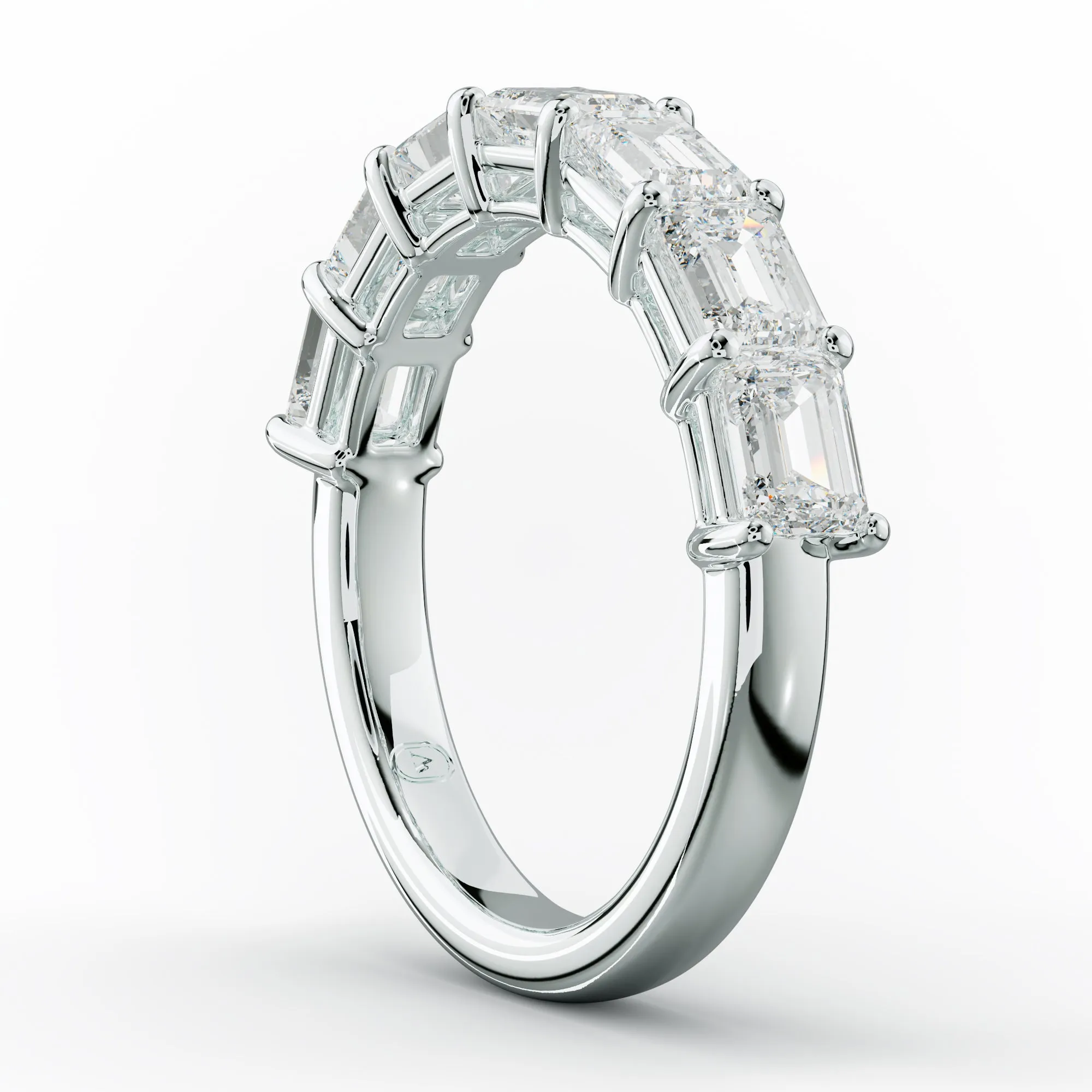 2  Carat East West Emerald Cut Diamond Anniversary Band