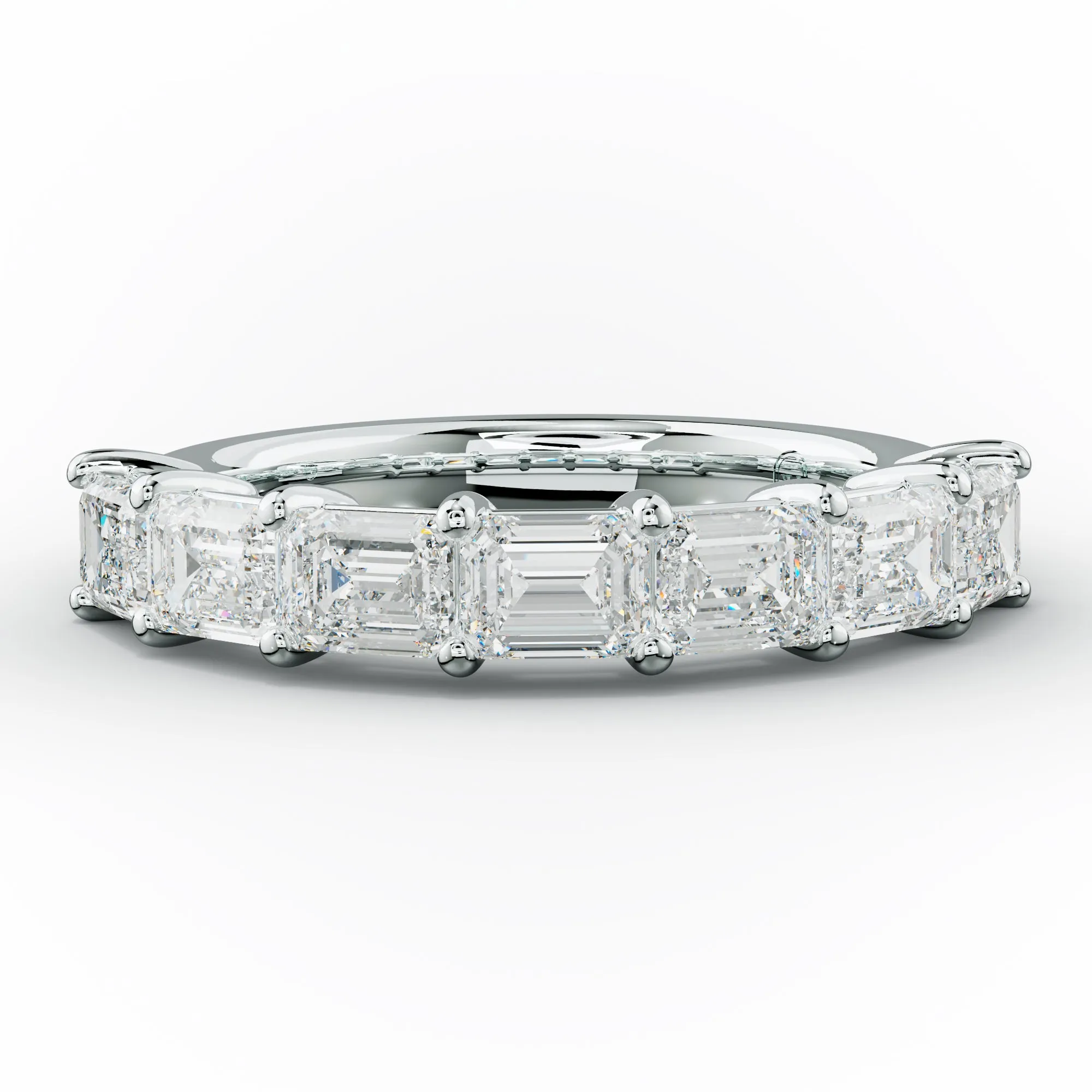 2  Carat East West Emerald Cut Diamond Anniversary Band