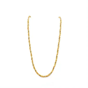 22K YELLOW GOLD LUXURIOUS TWISTED NECKLACE