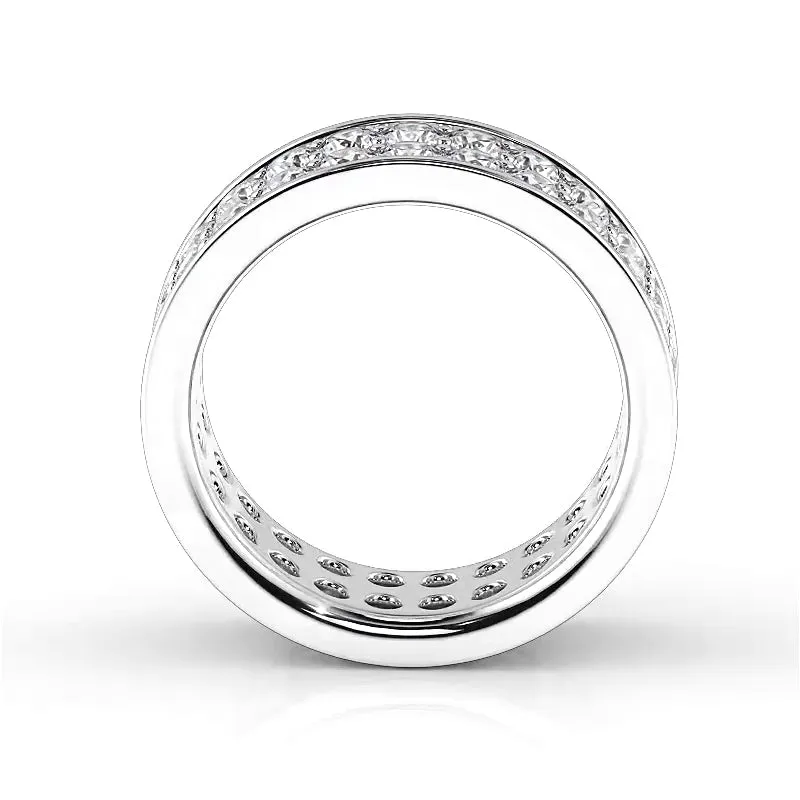2.50 ct. Round Diamond Double Row Wedding Band