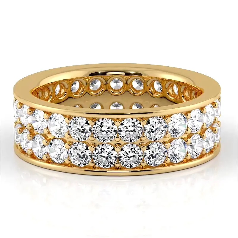 2.50 ct. Round Diamond Double Row Wedding Band