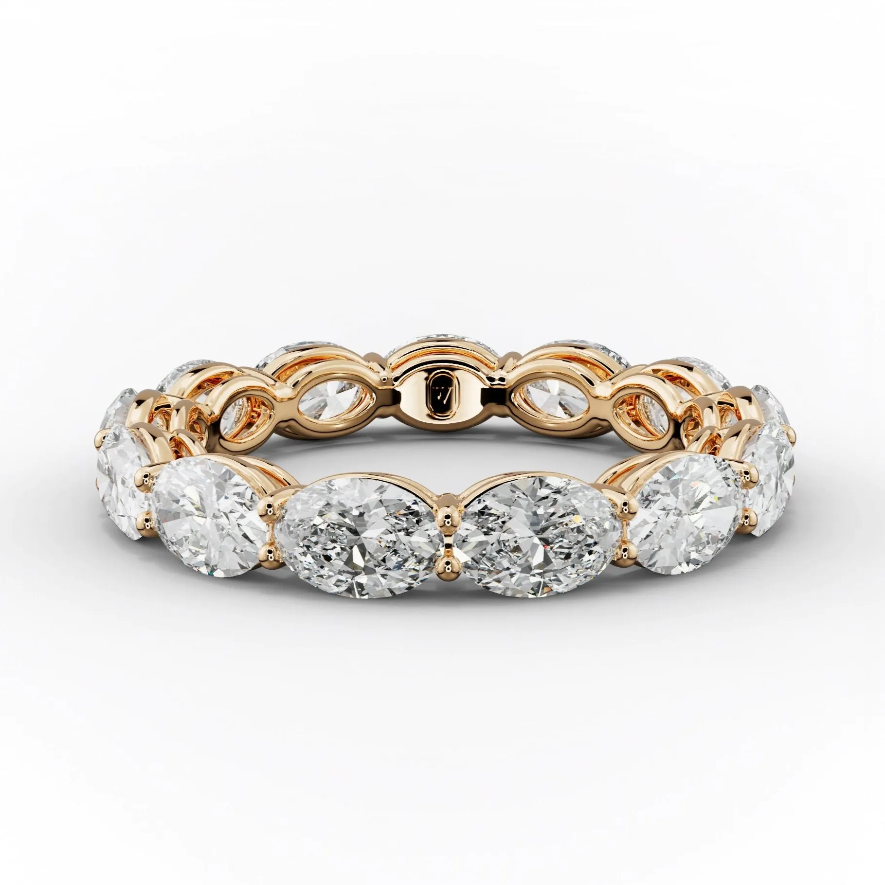3.0 Carat East West Oval Cut Diamond Eternity Band