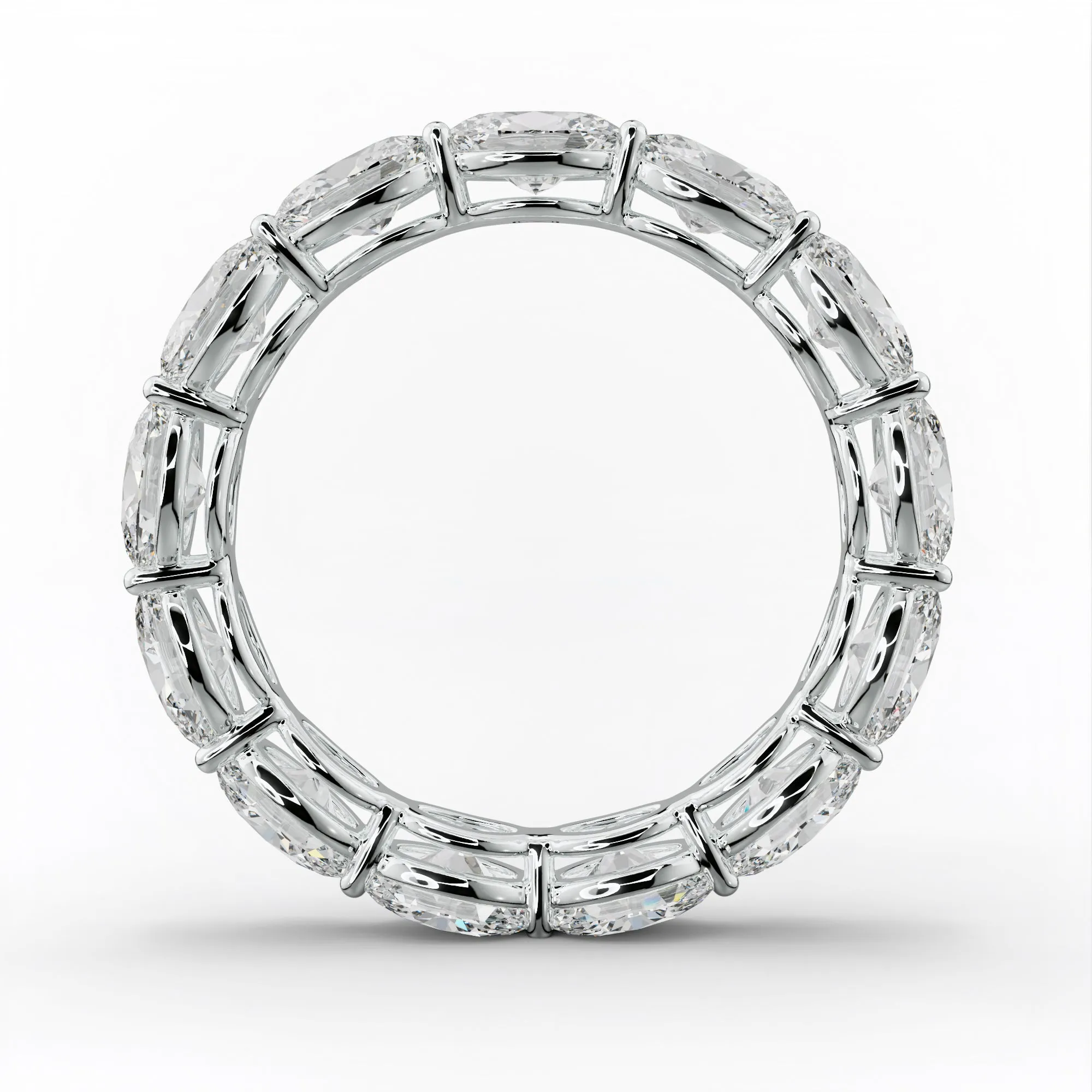3.0 Carat East West Oval Cut Diamond Eternity Band