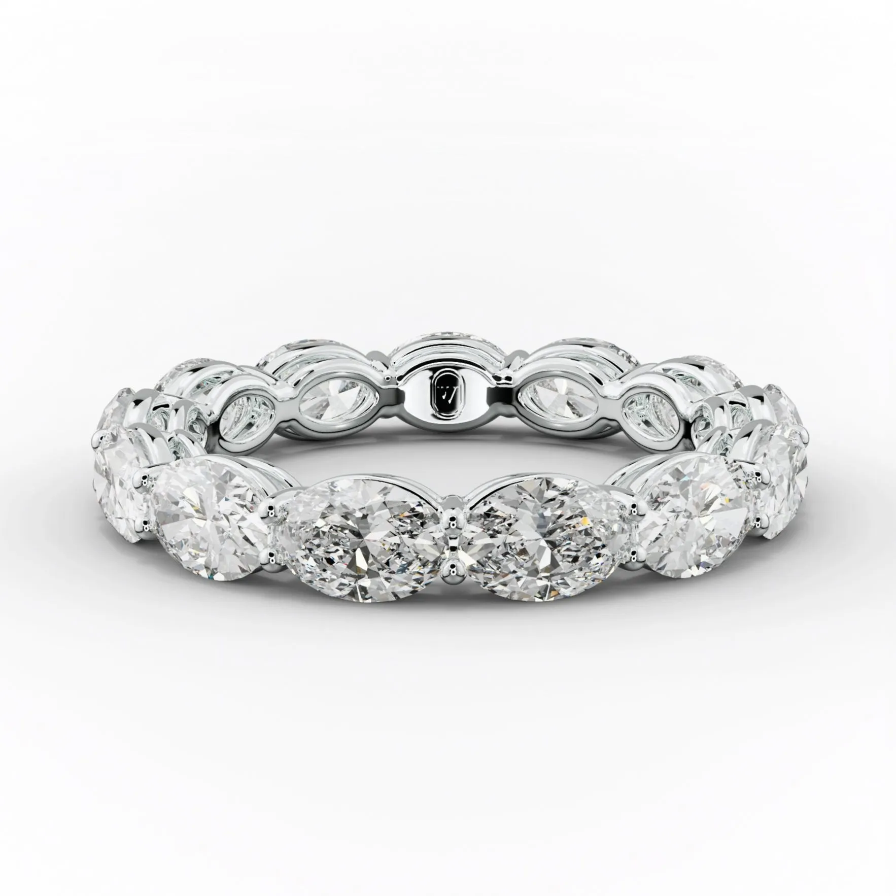 3.0 Carat East West Oval Cut Diamond Eternity Band