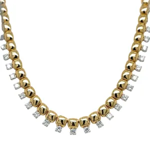 3.08ct tw Diamond Gold Statement Necklace