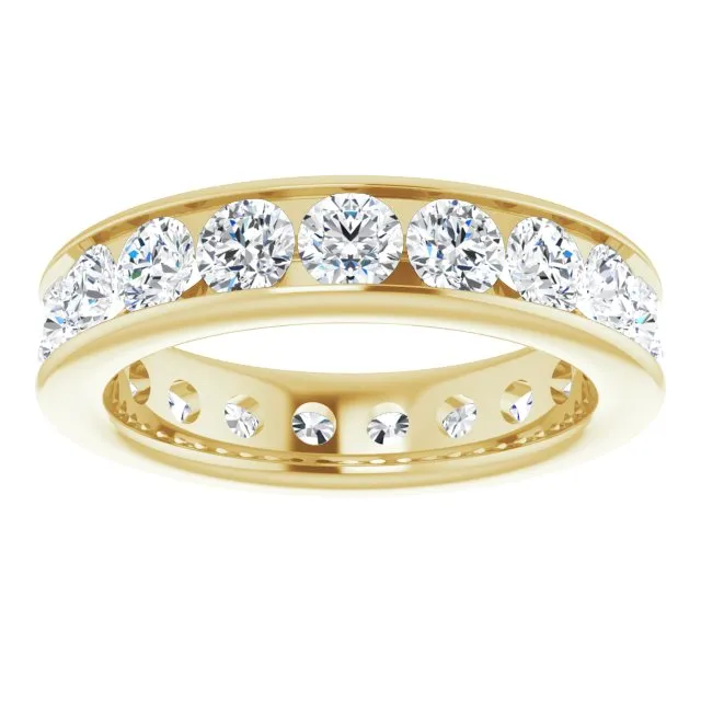 3.23 ct. Round Diamond Channel Set Eternity Band