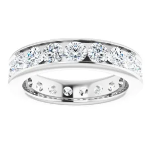 3.23 ct. Round Diamond Channel Set Eternity Band