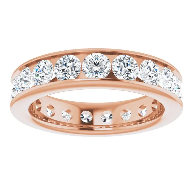 3.23 ct. Round Diamond Channel Set Eternity Band