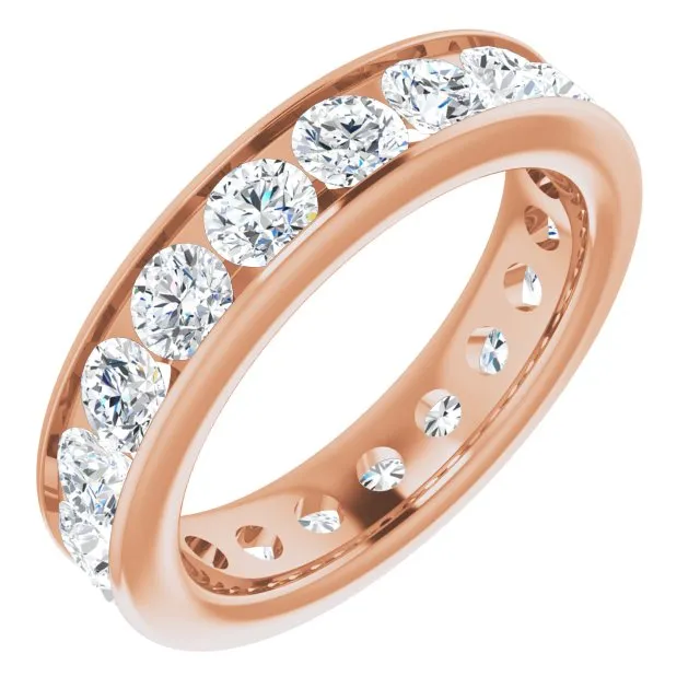 3.23 ct. Round Diamond Channel Set Eternity Band