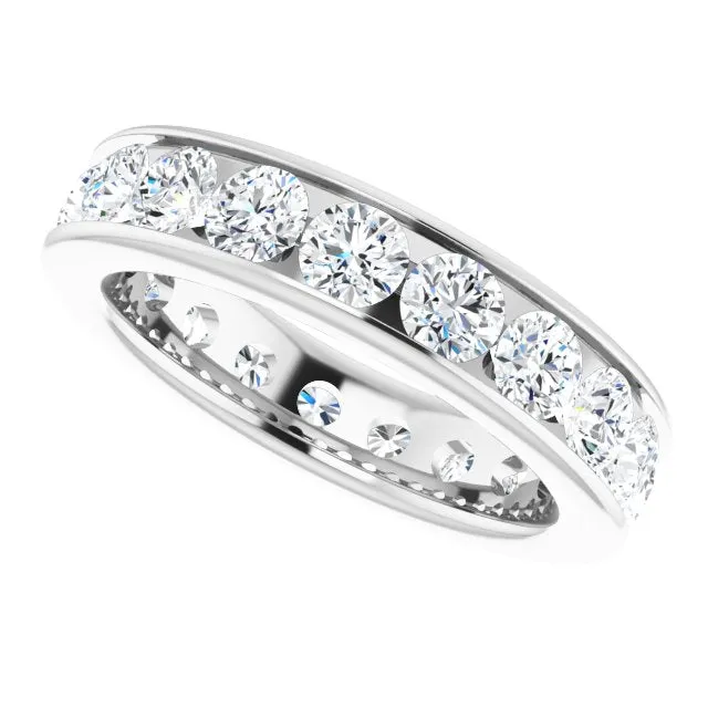 3.23 ct. Round Diamond Channel Set Eternity Band