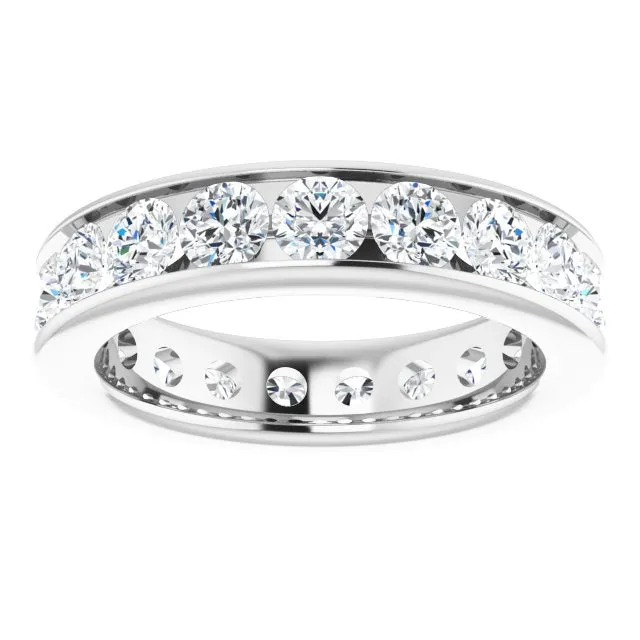 3.23 ct. Round Diamond Channel Set Eternity Band