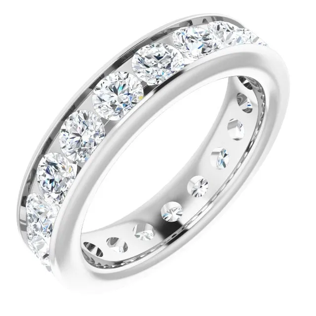 3.23 ct. Round Diamond Channel Set Eternity Band