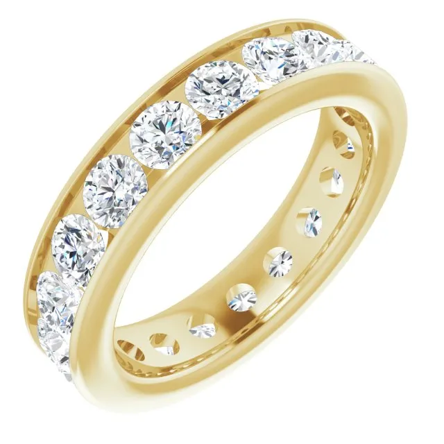 3.23 ct. Round Diamond Channel Set Eternity Band