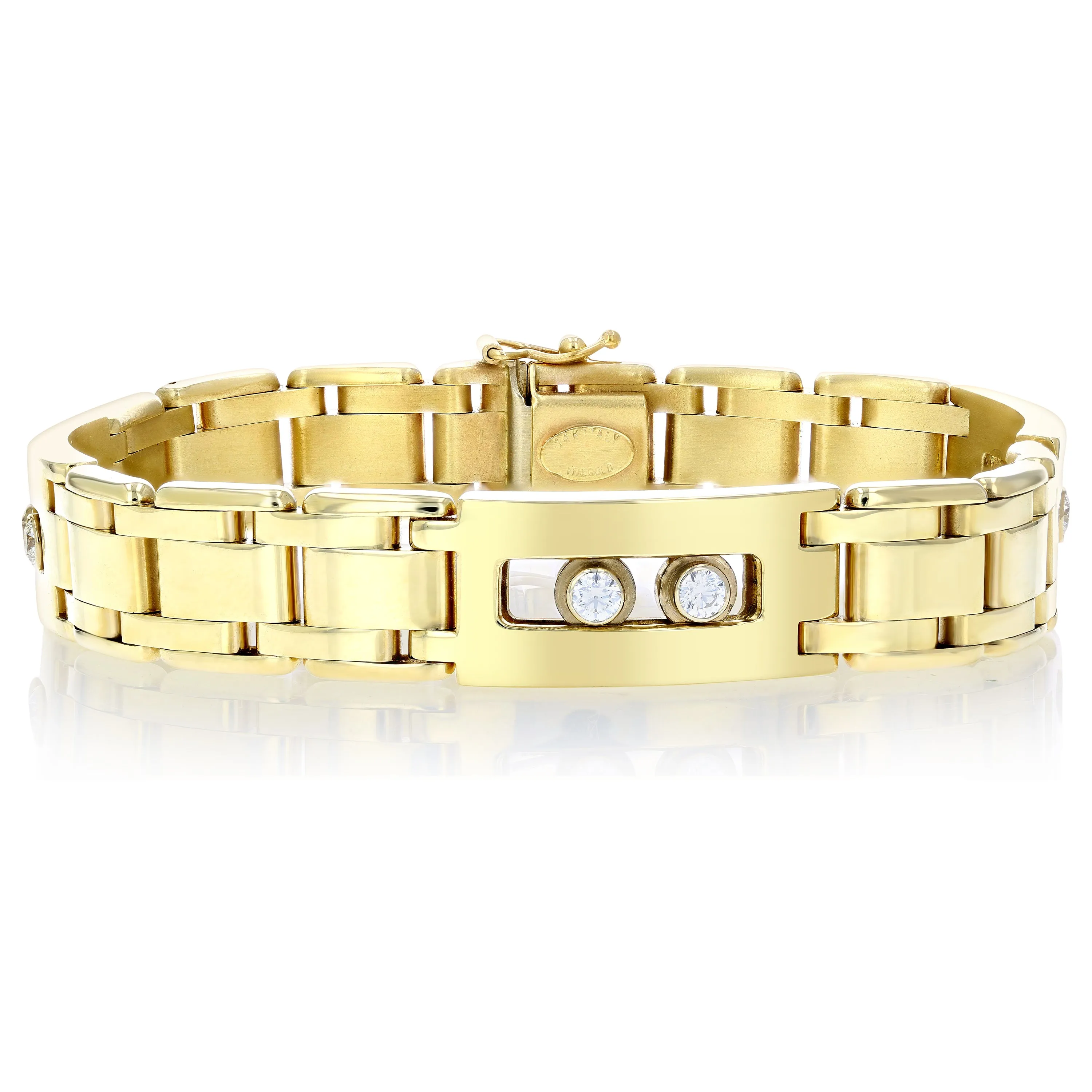 3/4 cttw Diamond Italian Bracelet in 14K Yellow Gold
