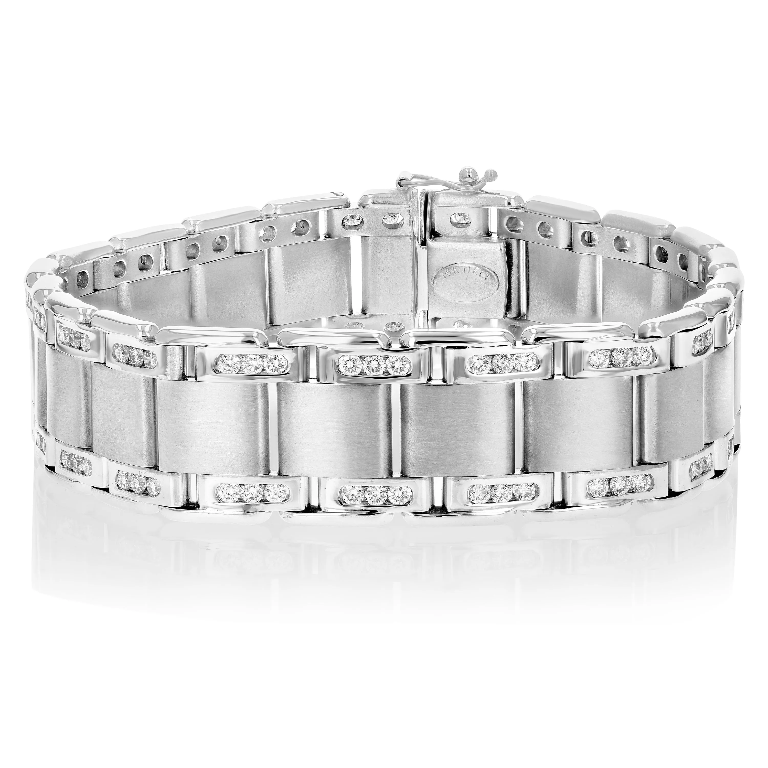 3.5 cttw Diamond Italian Bracelet in 18K White Gold