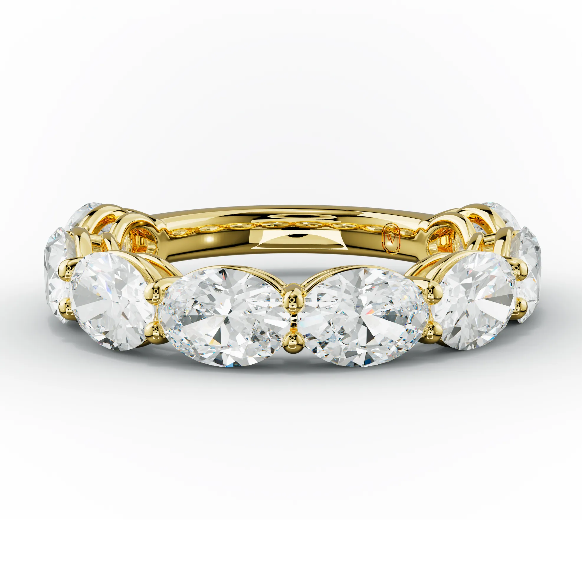 4.0 Carat East West Oval Cut Diamond Anniversary Band