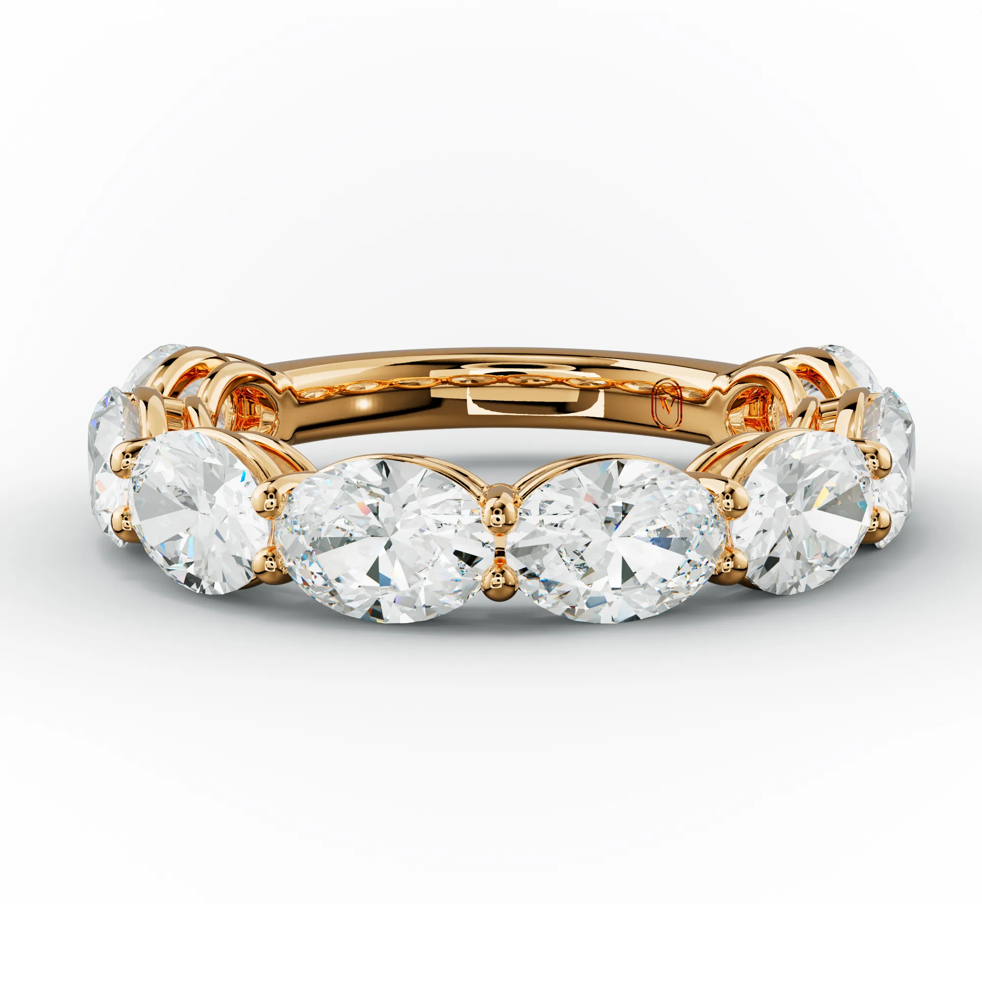 4.0 Carat East West Oval Cut Diamond Anniversary Band