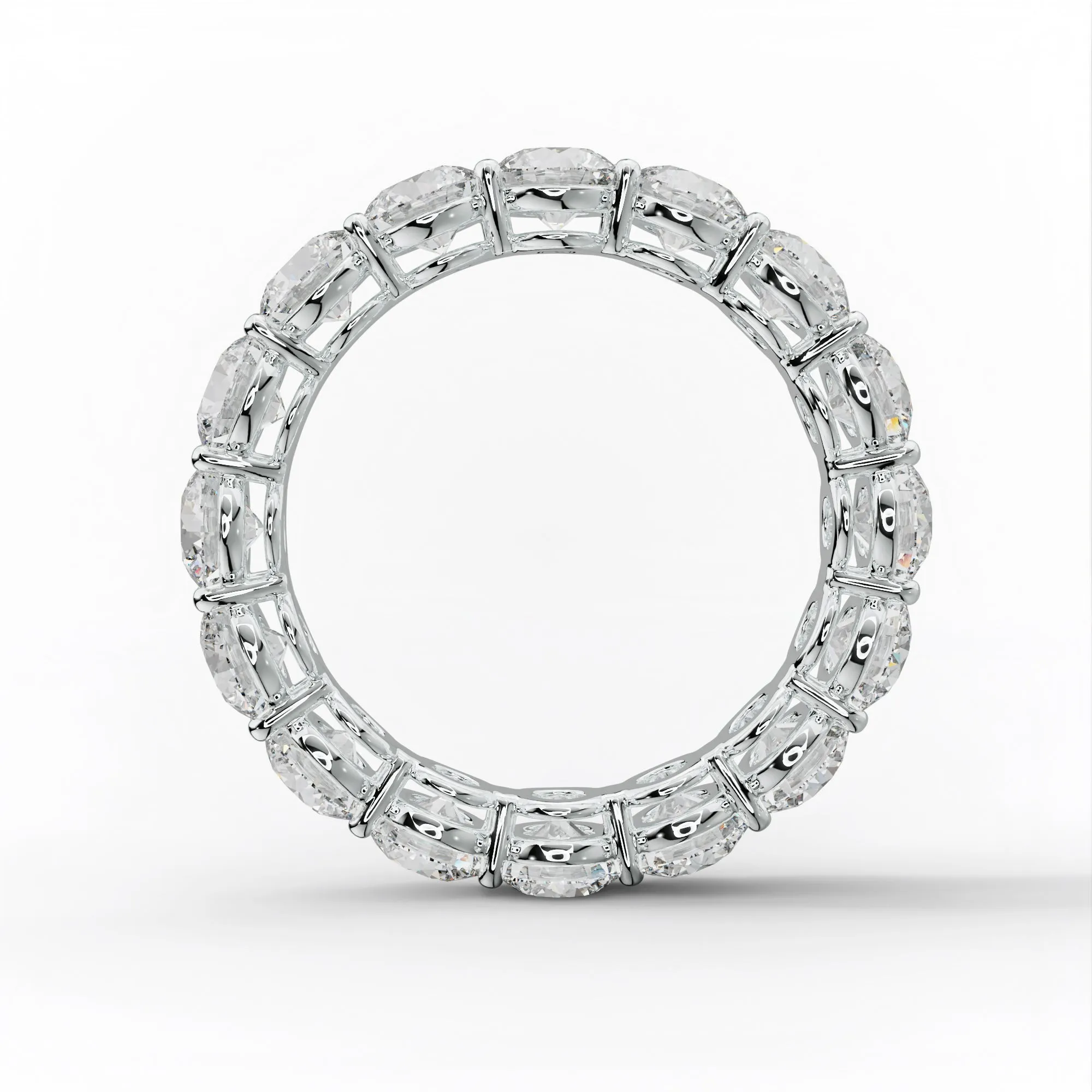 4.0 Carat Round Diamond Eternity Band Shared Prong