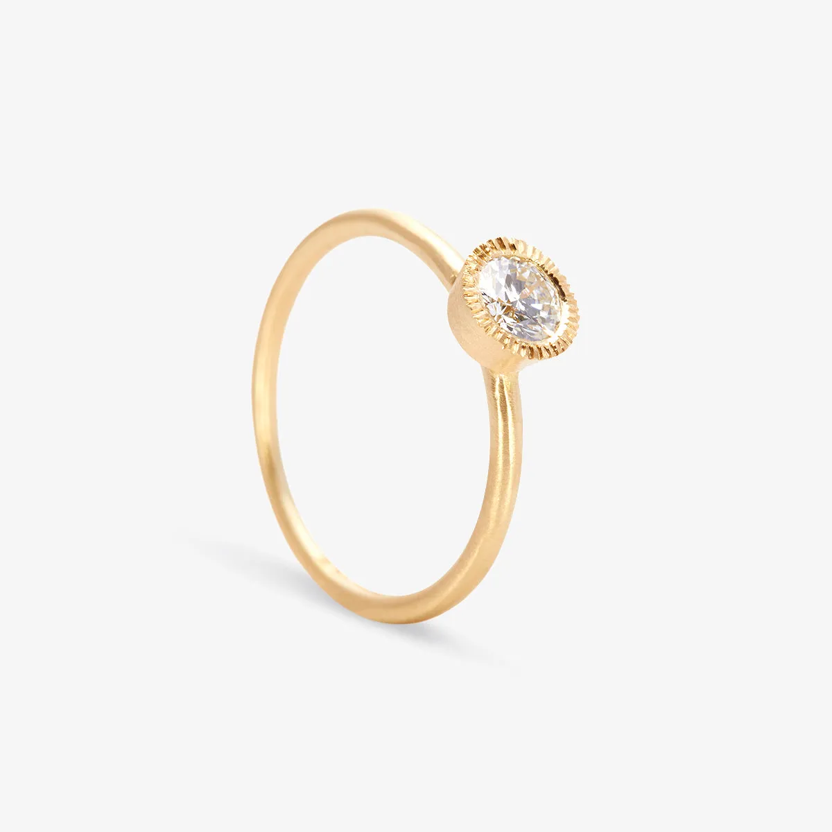 4.5mm White Diamond Round Brilliant Solitaire Ring | R11305W