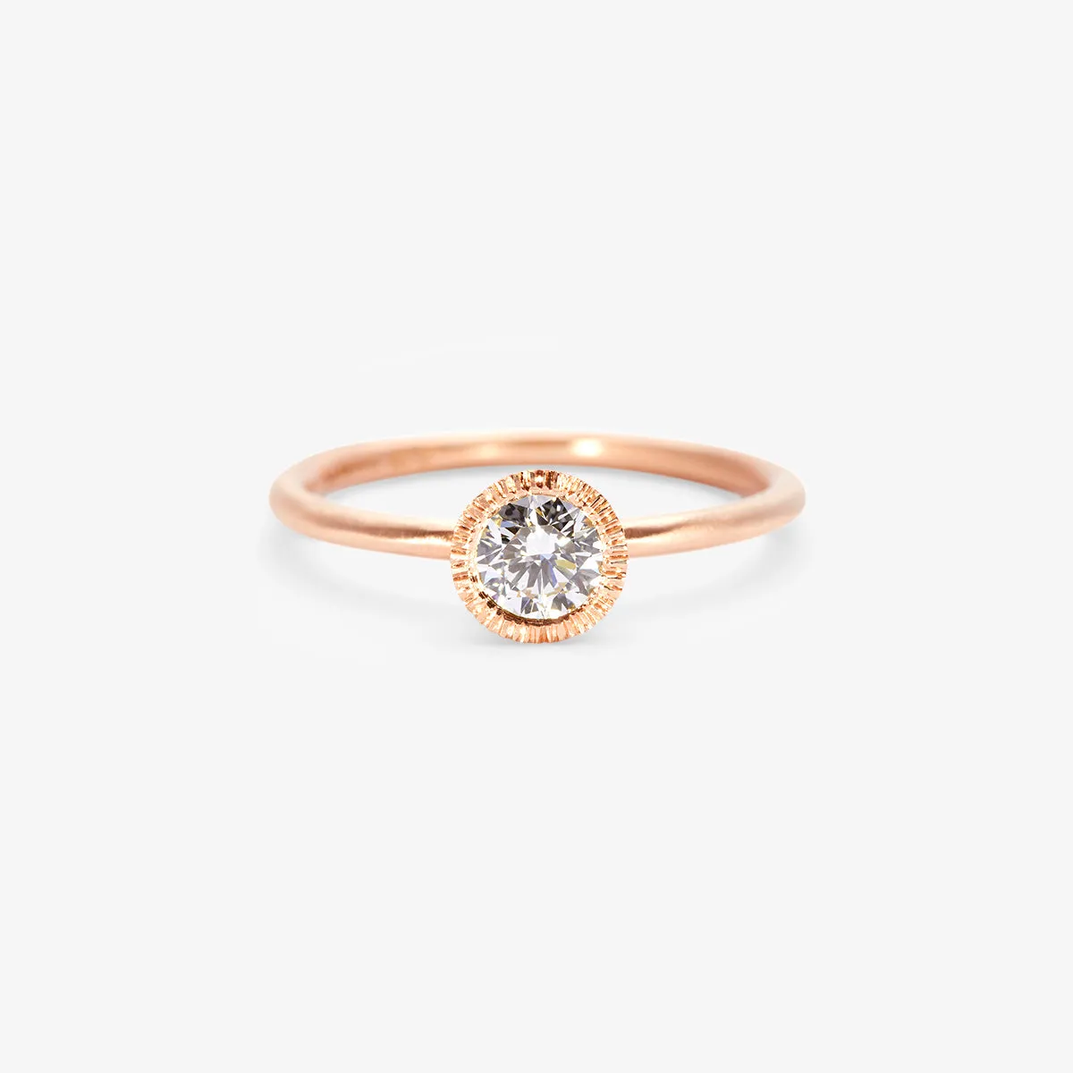 4.5mm White Diamond Round Brilliant Solitaire Ring | R11305W