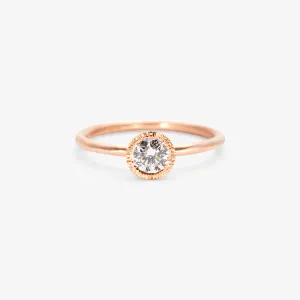 4.5mm White Diamond Round Brilliant Solitaire Ring | R11305W