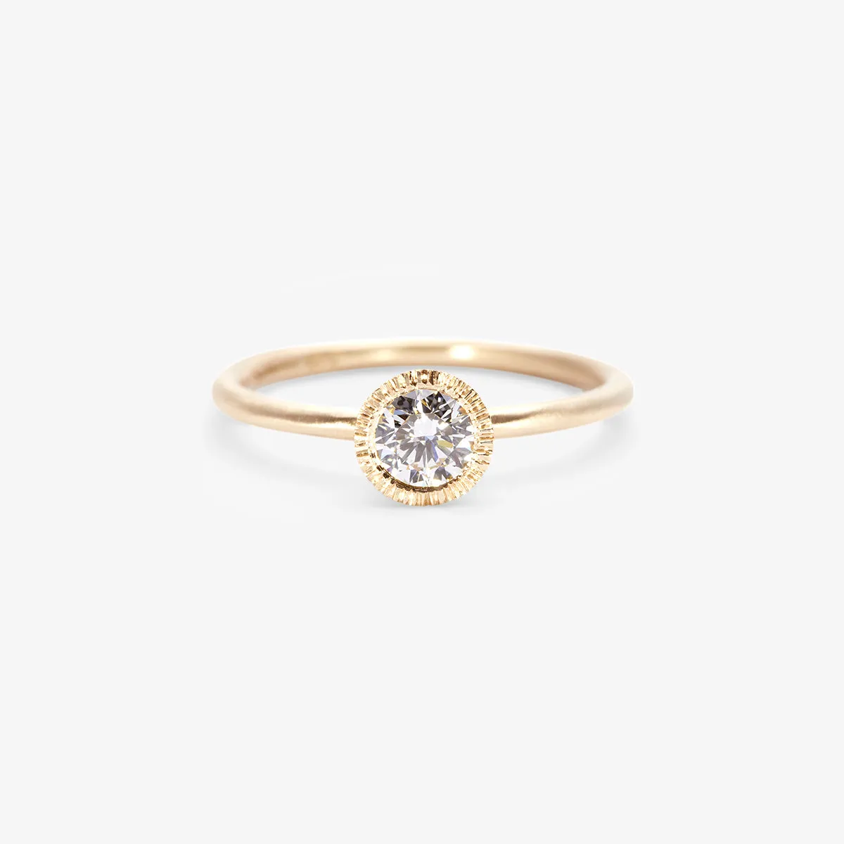 4.5mm White Diamond Round Brilliant Solitaire Ring | R11305W