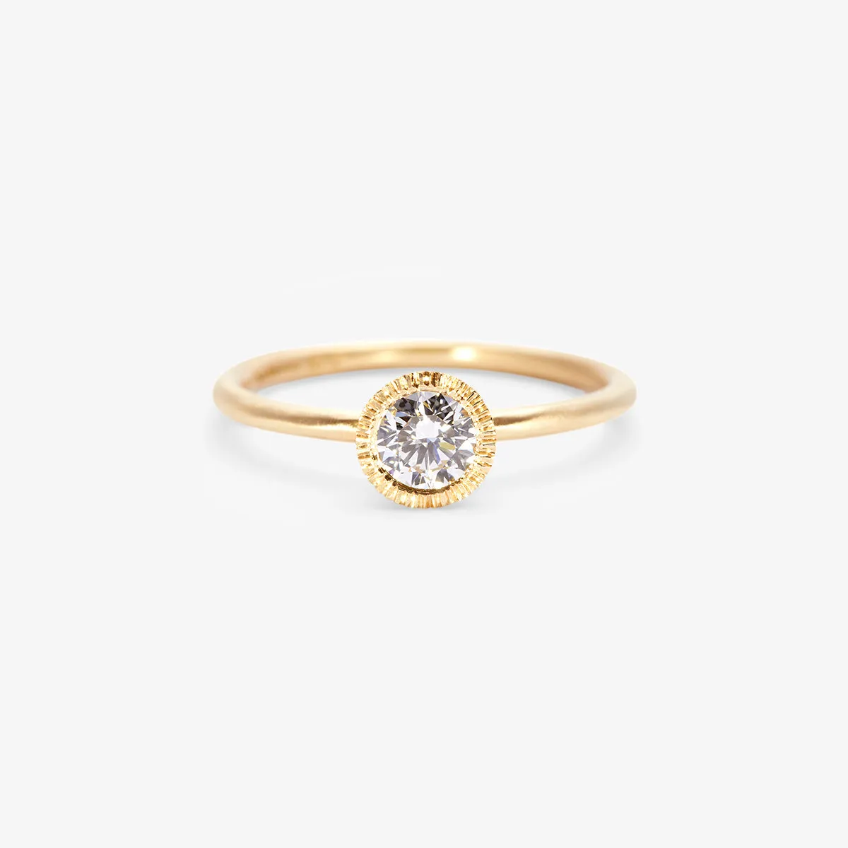 4.5mm White Diamond Round Brilliant Solitaire Ring | R11305W