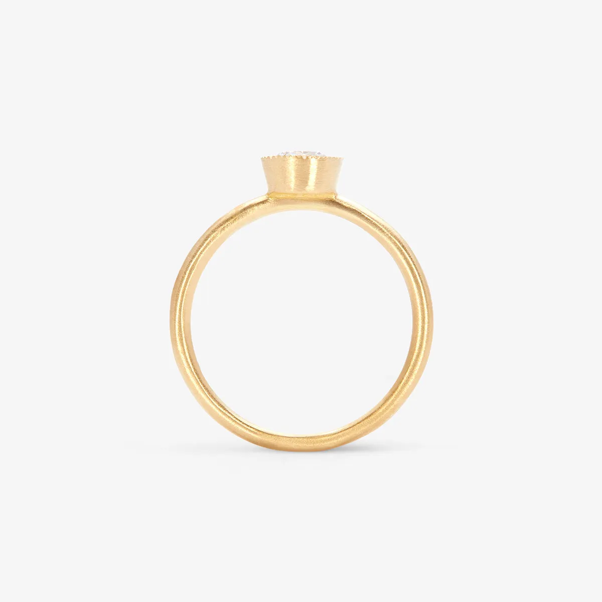 4.5mm White Diamond Round Brilliant Solitaire Ring | R11305W
