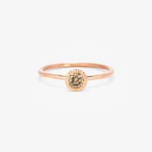 4mm Brown Diamond Round Brilliant Solitaire Ring | R11304BR