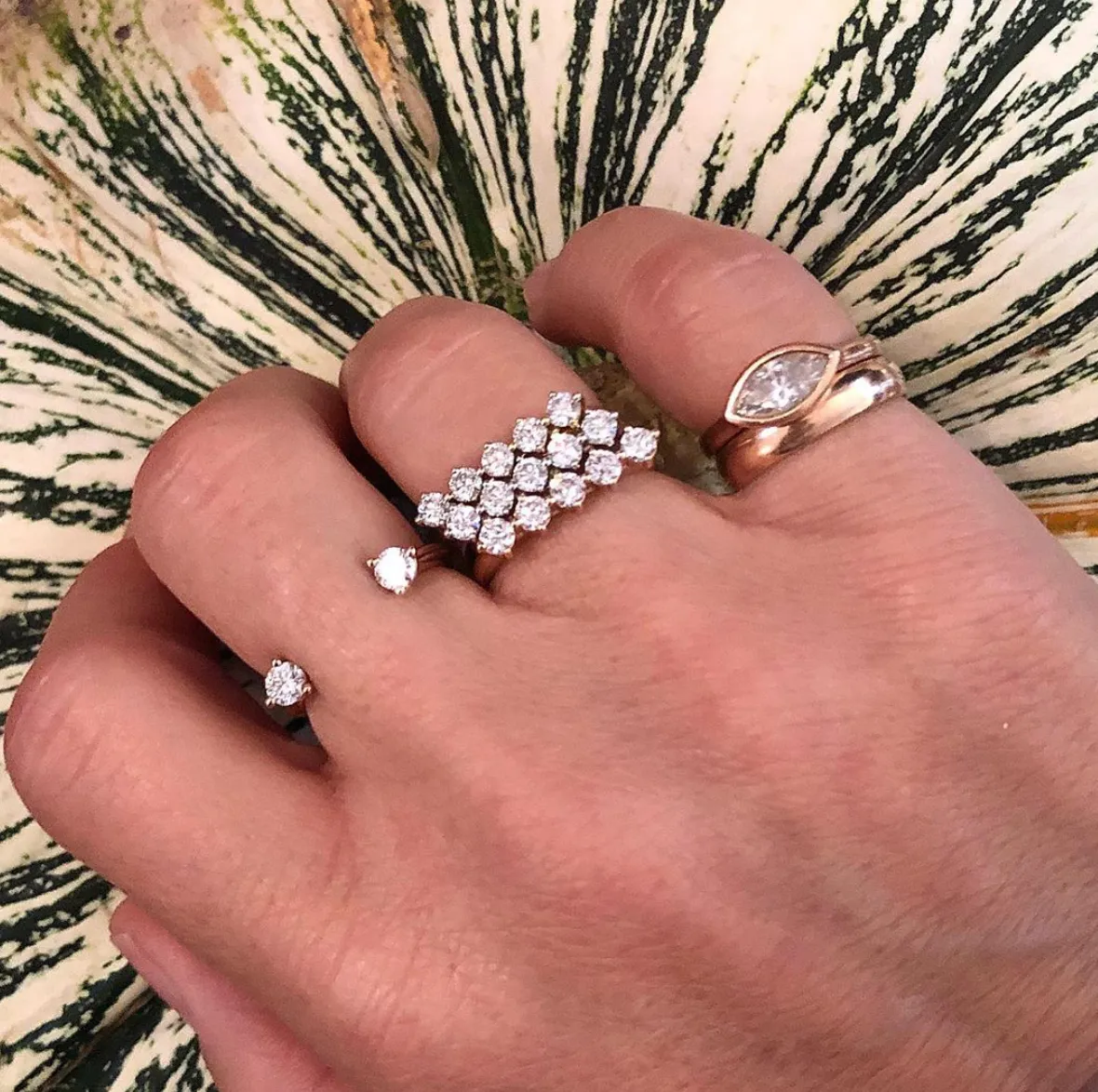 5 Diamond Punch Ring