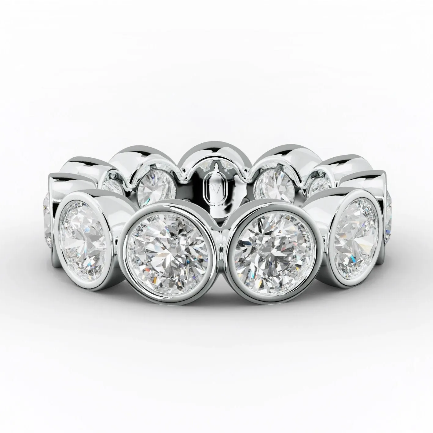 6.0 Carat Bezel Set Round Diamond Eternity Band