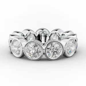 6.0 Carat Bezel Set Round Diamond Eternity Band