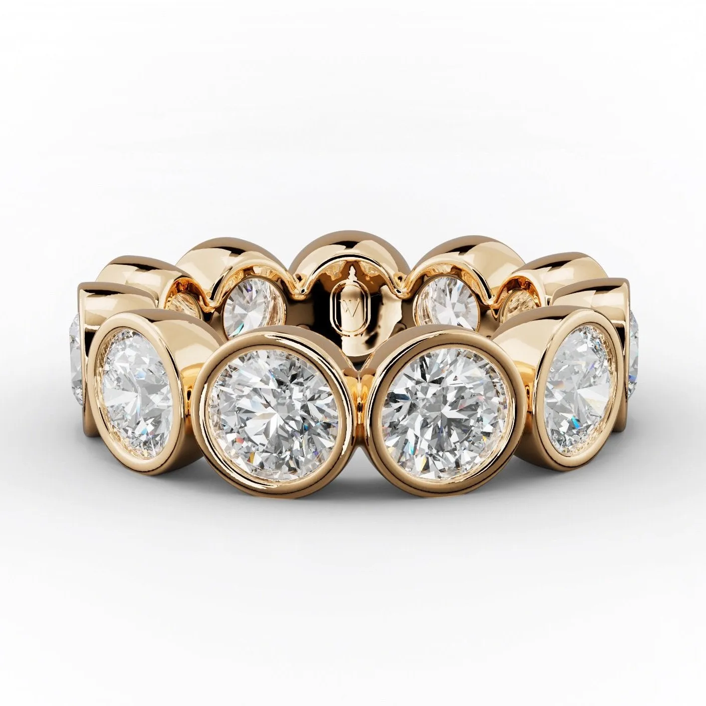 6.0 Carat Bezel Set Round Diamond Eternity Band