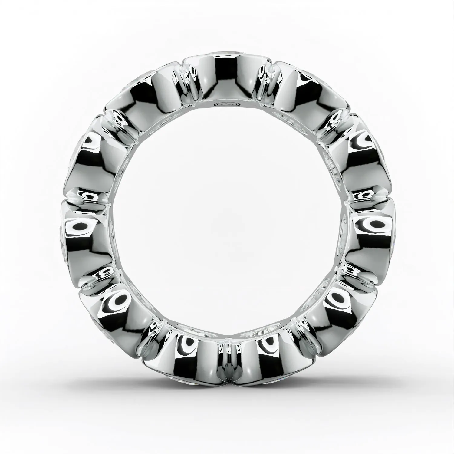 6.0 Carat Bezel Set Round Diamond Eternity Band