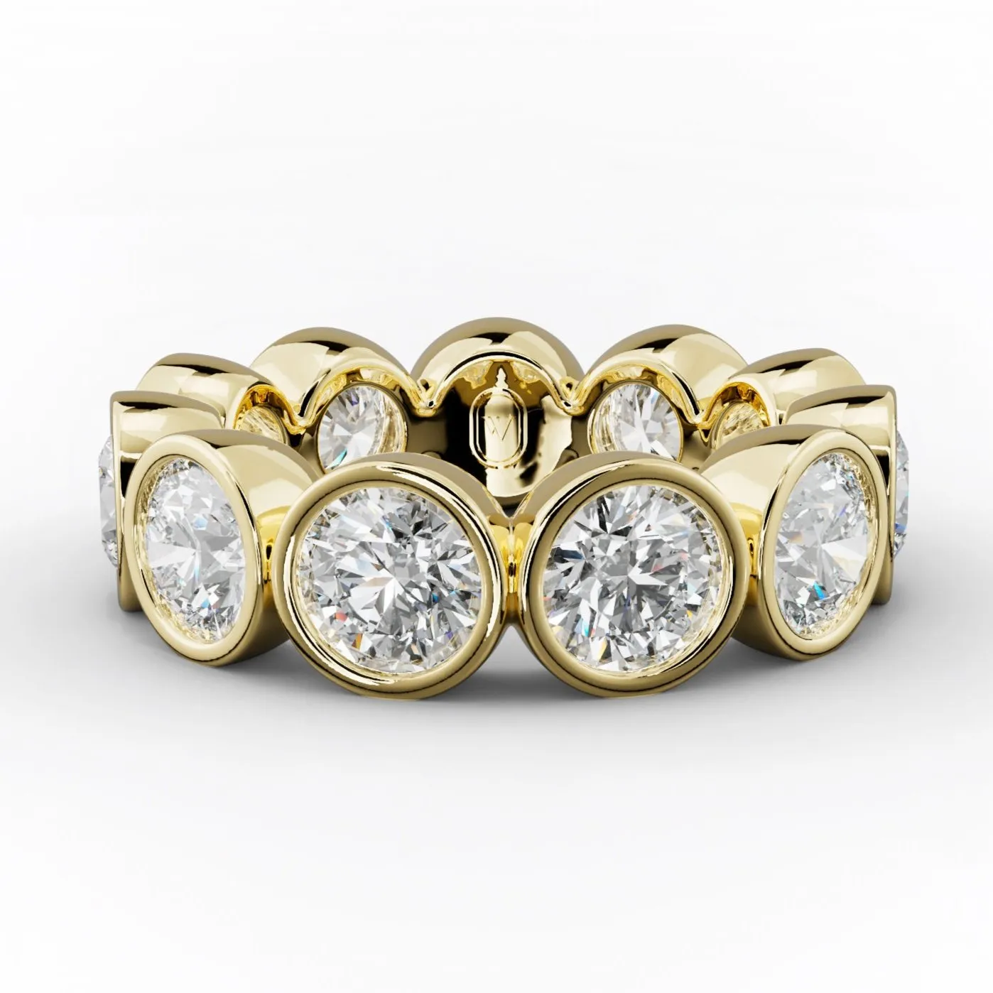 6.0 Carat Bezel Set Round Diamond Eternity Band