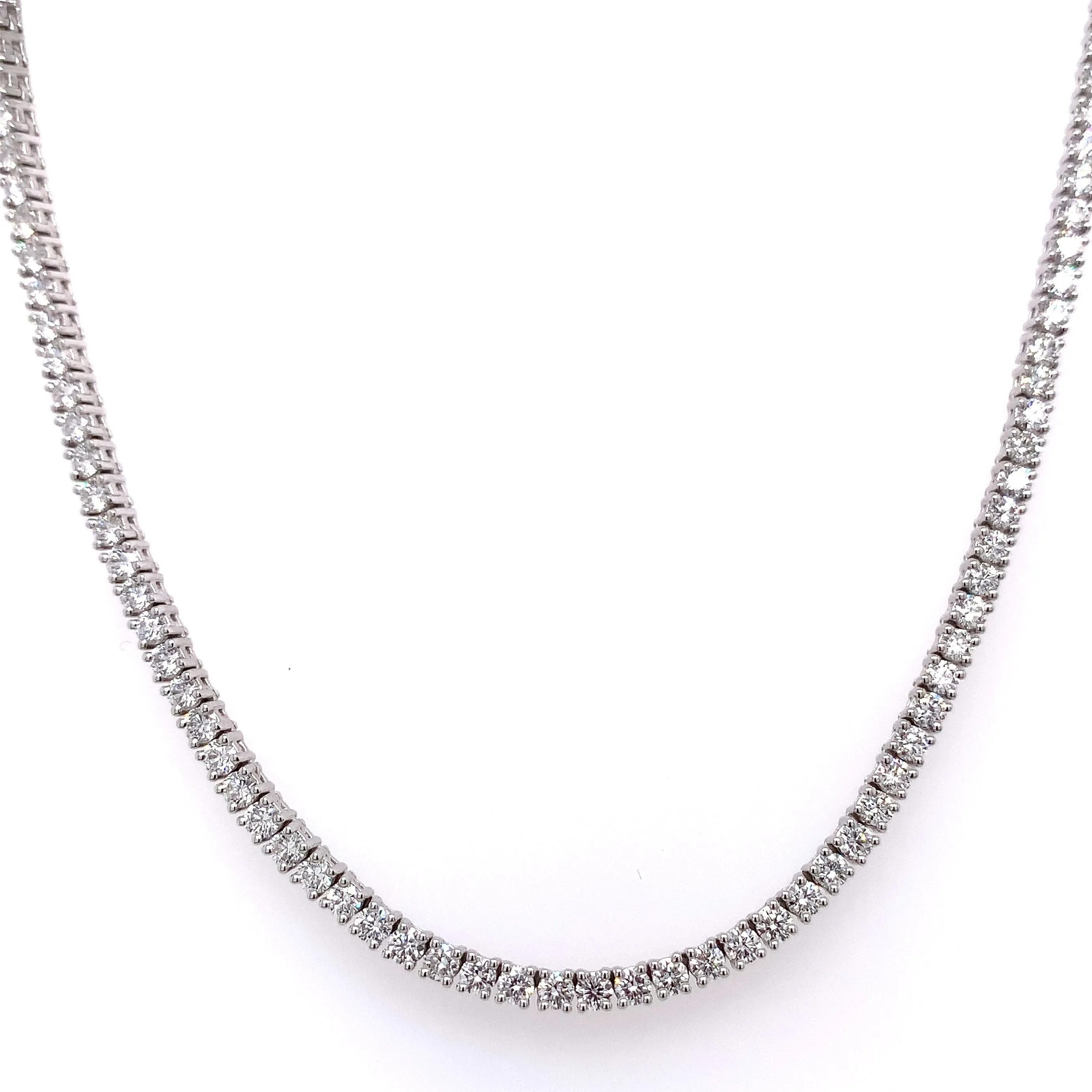 7.76ct tw Diamond Riviera Line Tennis Statement Necklace