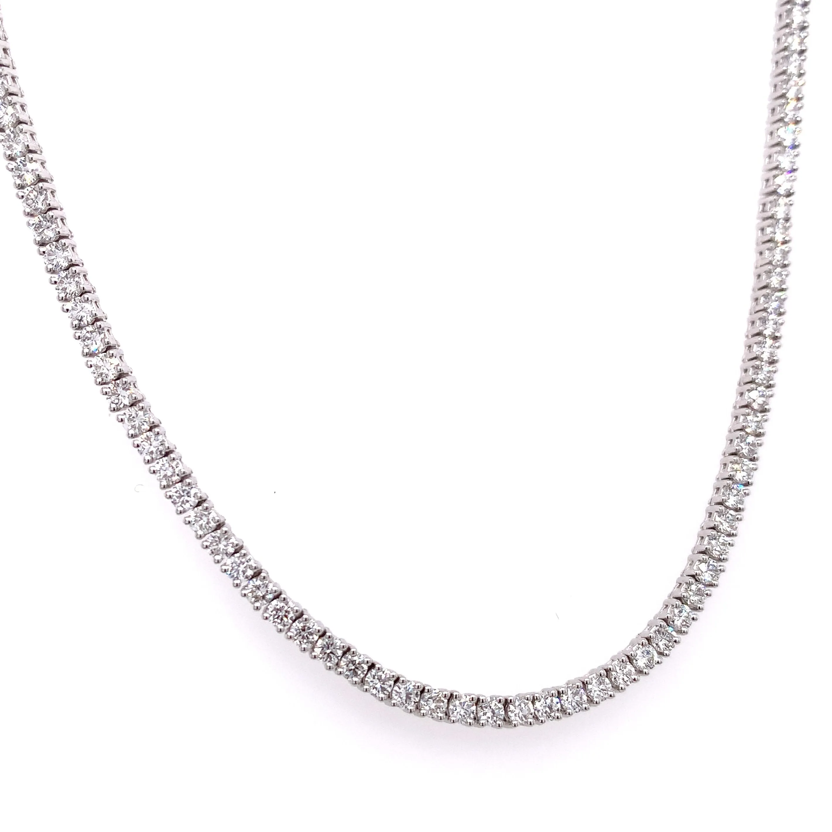 7.76ct tw Diamond Riviera Line Tennis Statement Necklace