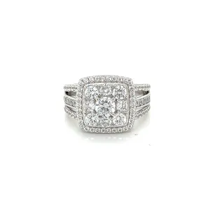 925 Sterling 3.17CT Moissanite Stunning Ring - M100049