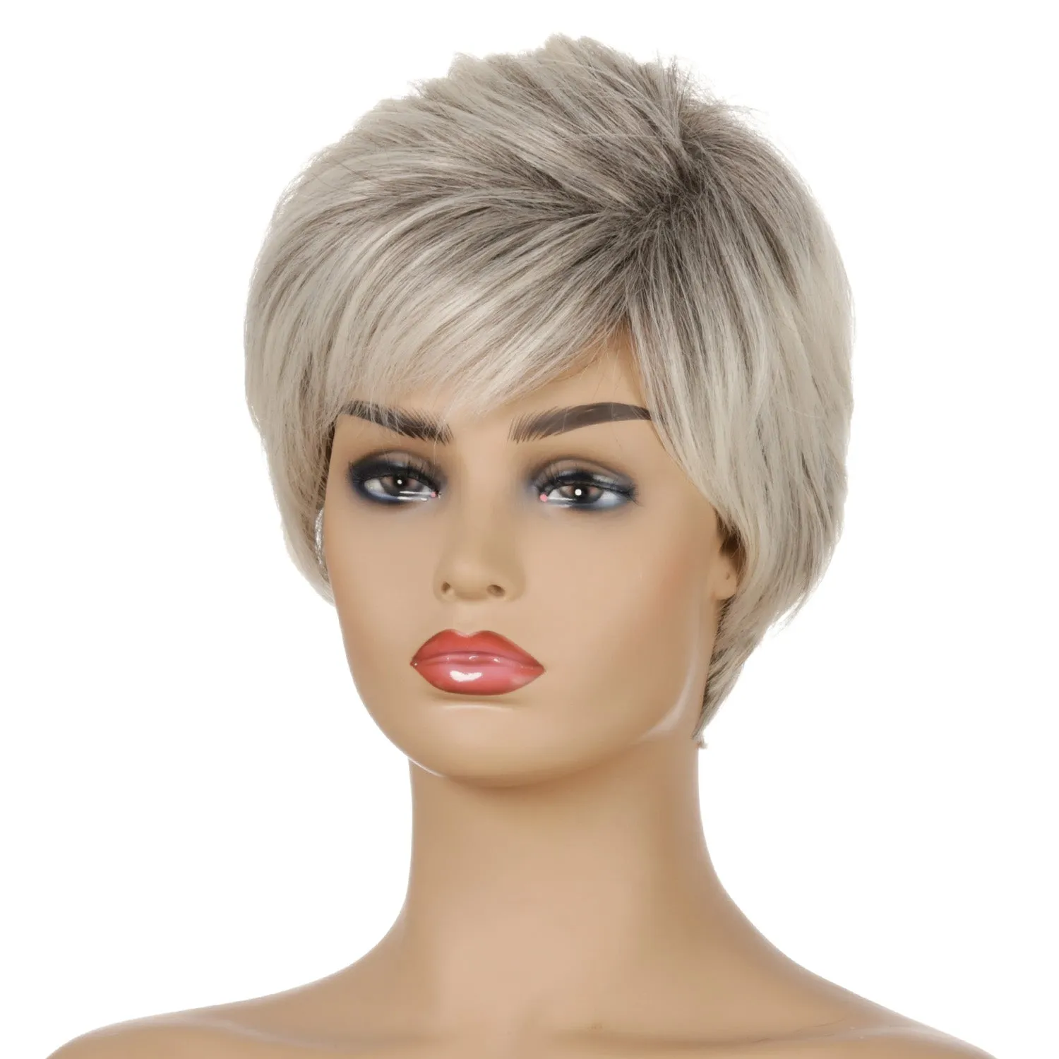 Agnelita | Blonde Short Pixie Cut Straight Synthetic Hair Wig
