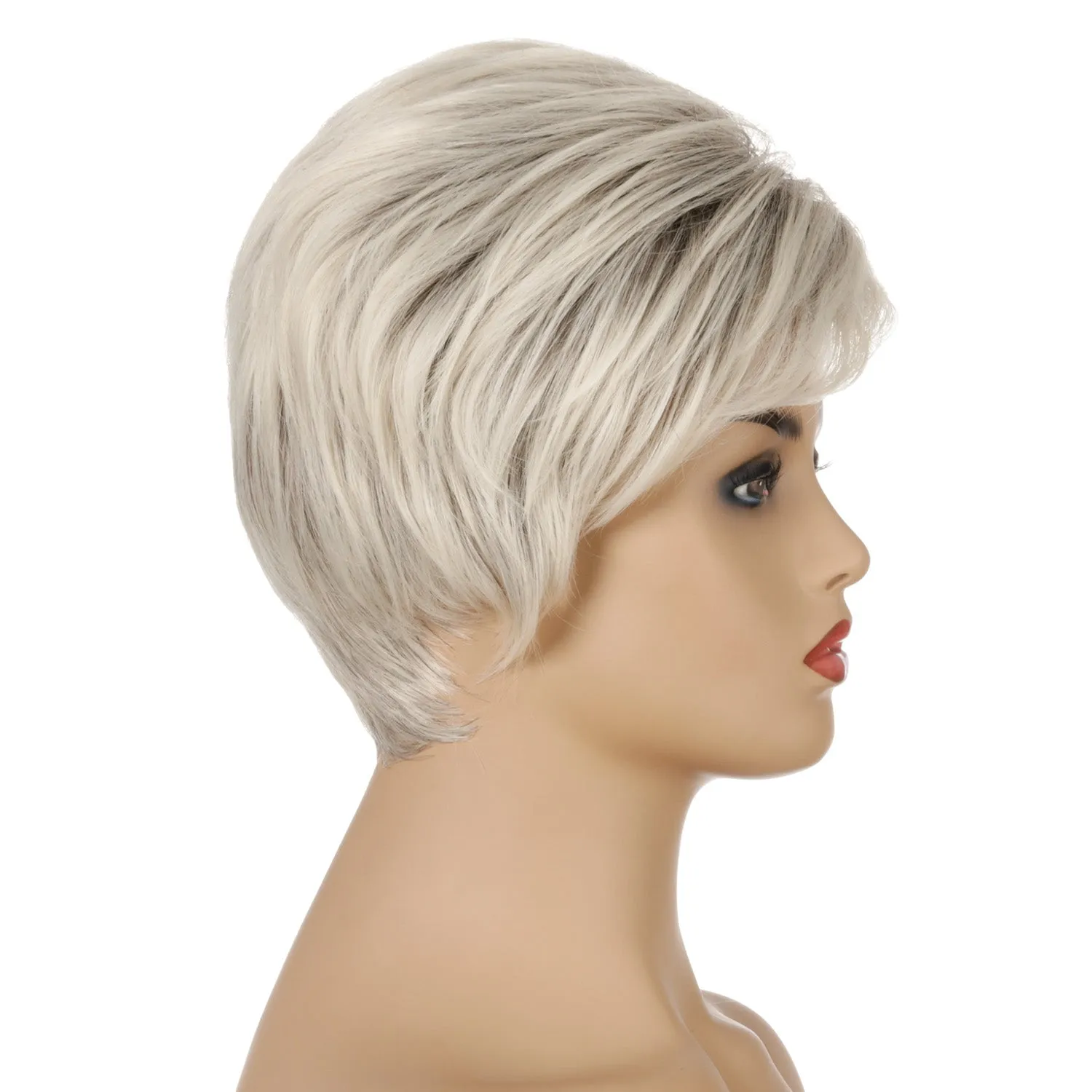 Agnelita | Blonde Short Pixie Cut Straight Synthetic Hair Wig