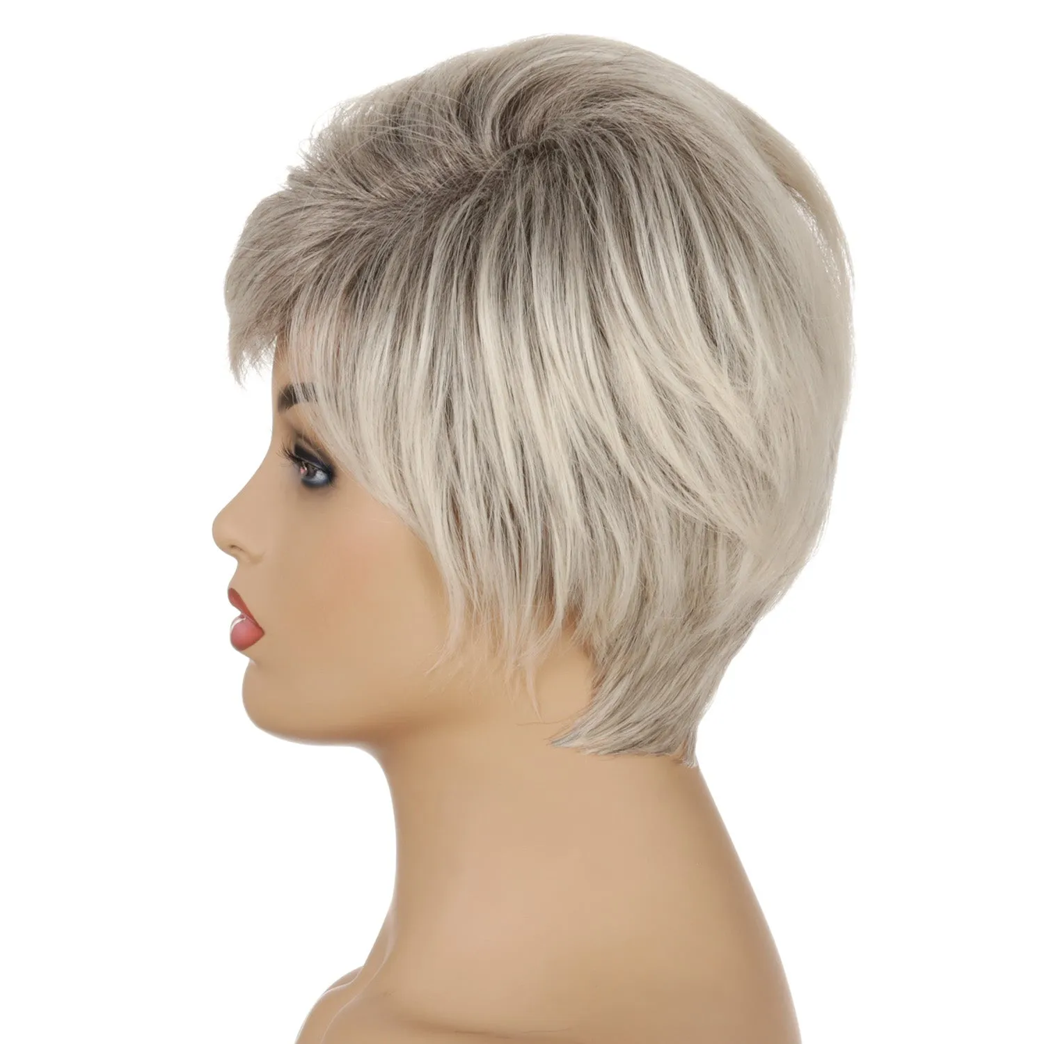Agnelita | Blonde Short Pixie Cut Straight Synthetic Hair Wig