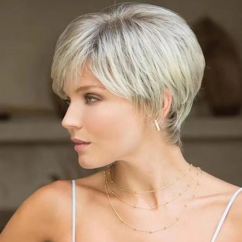 Agnelita | Blonde Short Pixie Cut Straight Synthetic Hair Wig