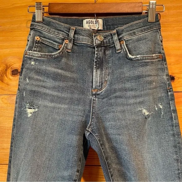 Agolde Sophie High Rise Skinny Crop Jeans in Spite 25