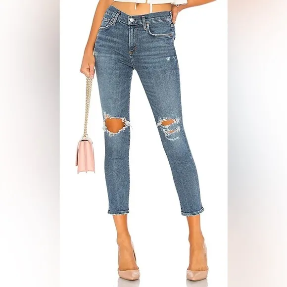 Agolde Sophie High Rise Skinny Crop Jeans in Spite 25