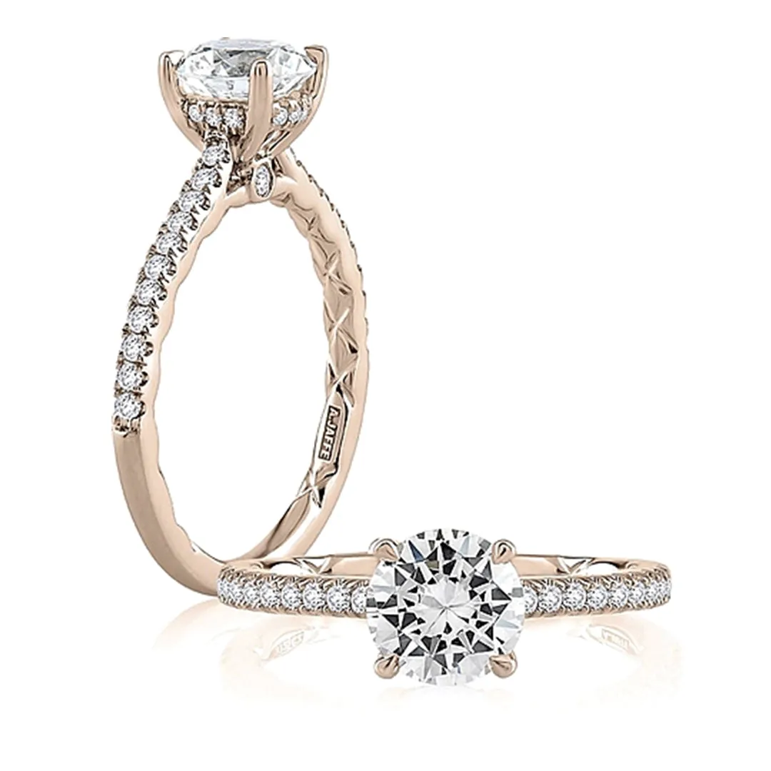 A.Jaffe Pave Diamond Engagement Ring Setting