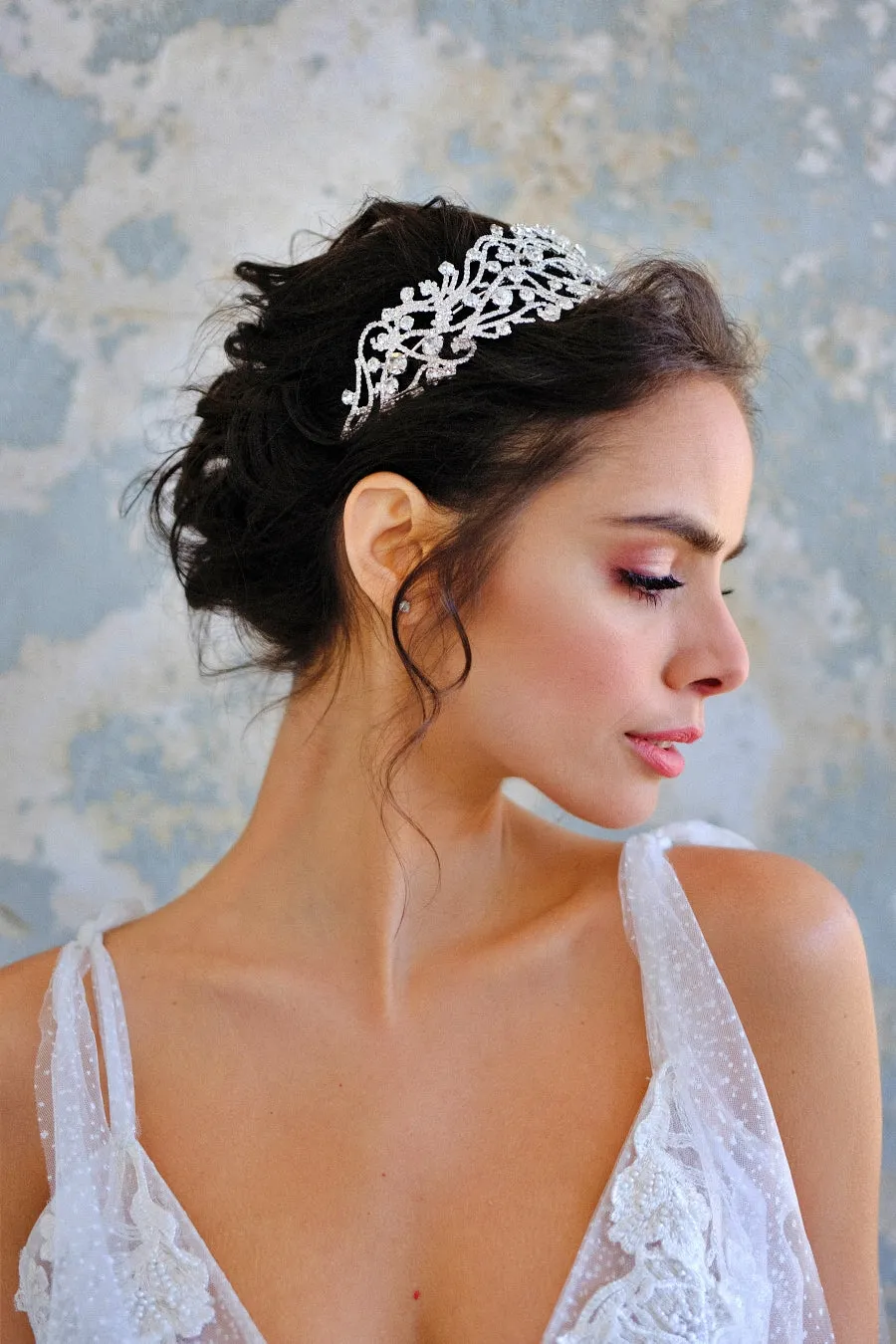 ALICE Wedding Headband, Swarovski Headpiece