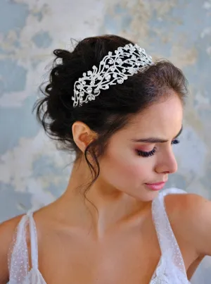 ALICE Wedding Headband, Swarovski Headpiece