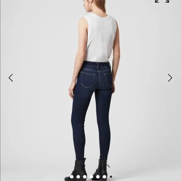 All Saints Grace Mid-Rise Superstretch Skinny Jean