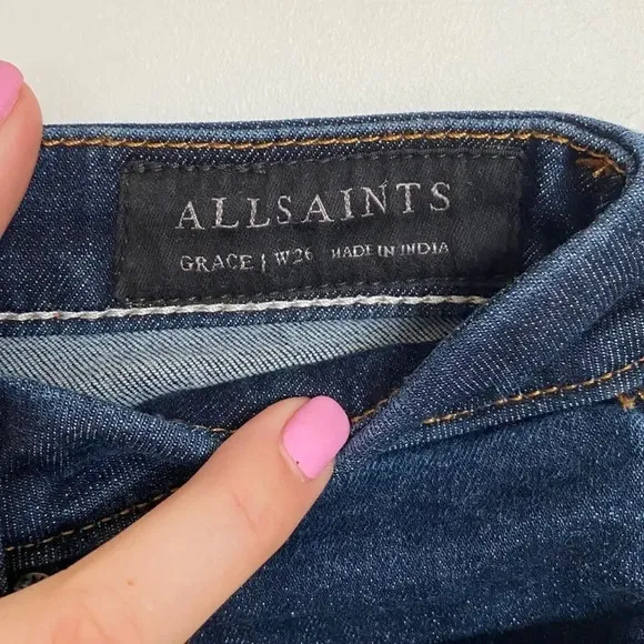 All Saints Grace Mid-Rise Superstretch Skinny Jean