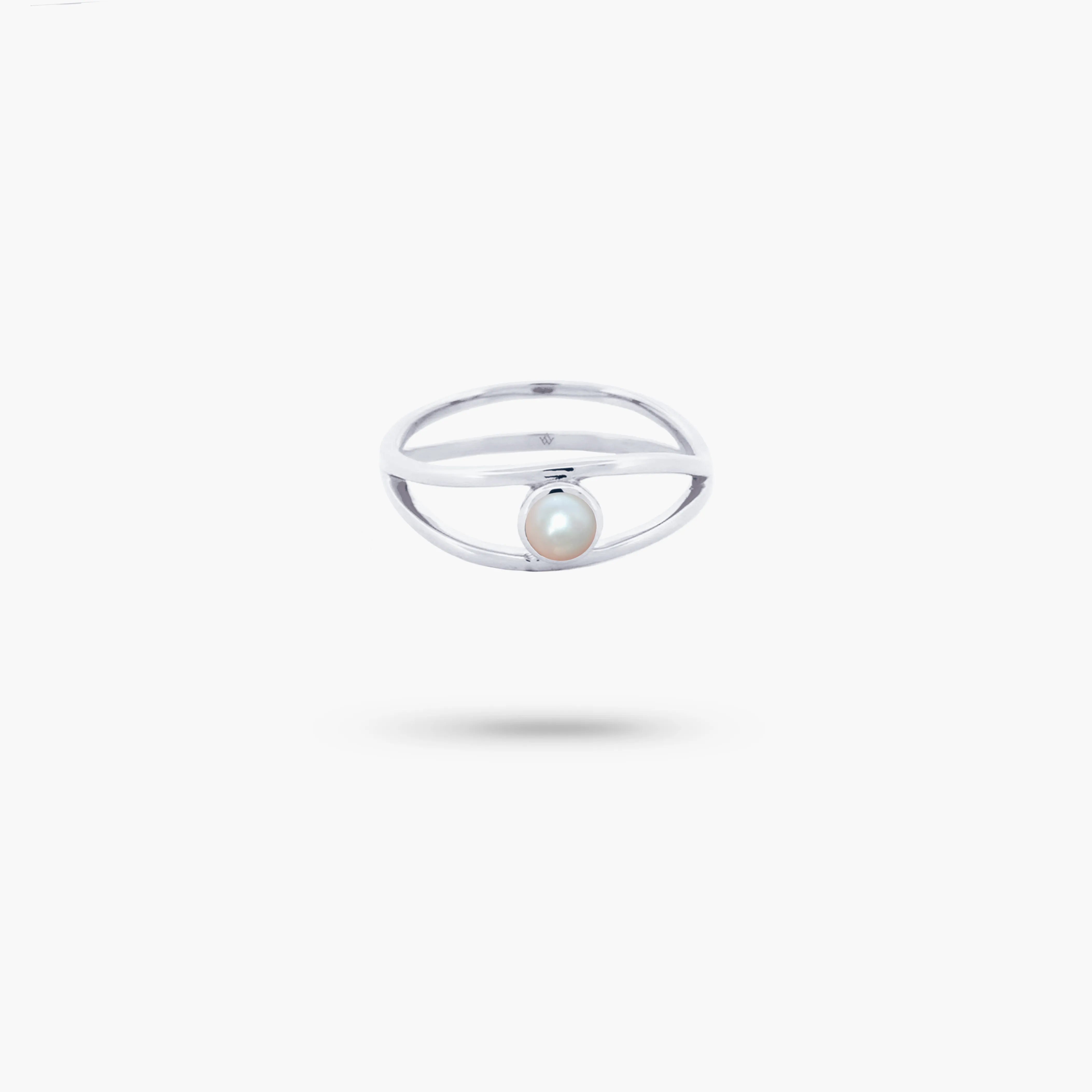 Amare Wear Freshwater Pearl Evil Eye Ring
